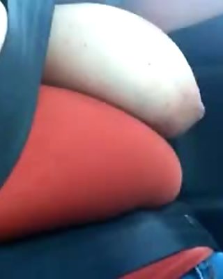 Big Tits While Driving Around