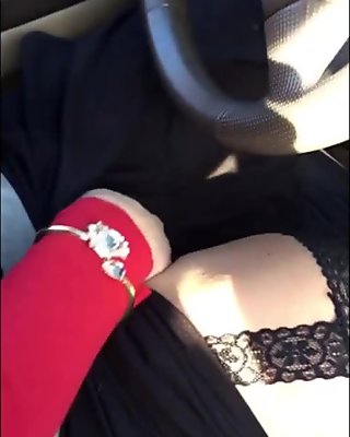 MASTURBATING in the car WHILE DRIVING!!!