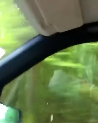 Naughty blonde teen fucked in the car pov