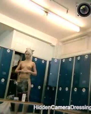Naked girls caught on hidden camera in public fitting room