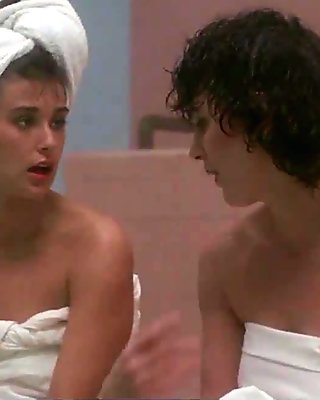 Demi Moore - Teen Topless Sex in the Shower   Sexy Scenes - About Last Night (1986)