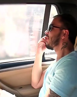 Hot ebony babe drilled by pervert driver in the backseat