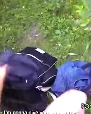 Whore Gets Banged And Jizzed On In The Garden