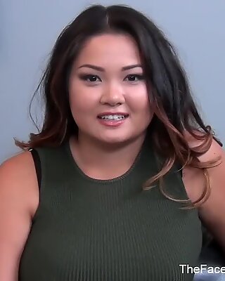 Asian brunette Gigi Skye gets face fucked