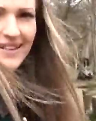 Real orgasm of teen girl outdoors