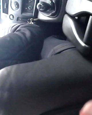 Jerk off while moms friend is driving the car